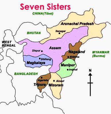 seven sisters map