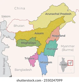 Northeast India Site Map