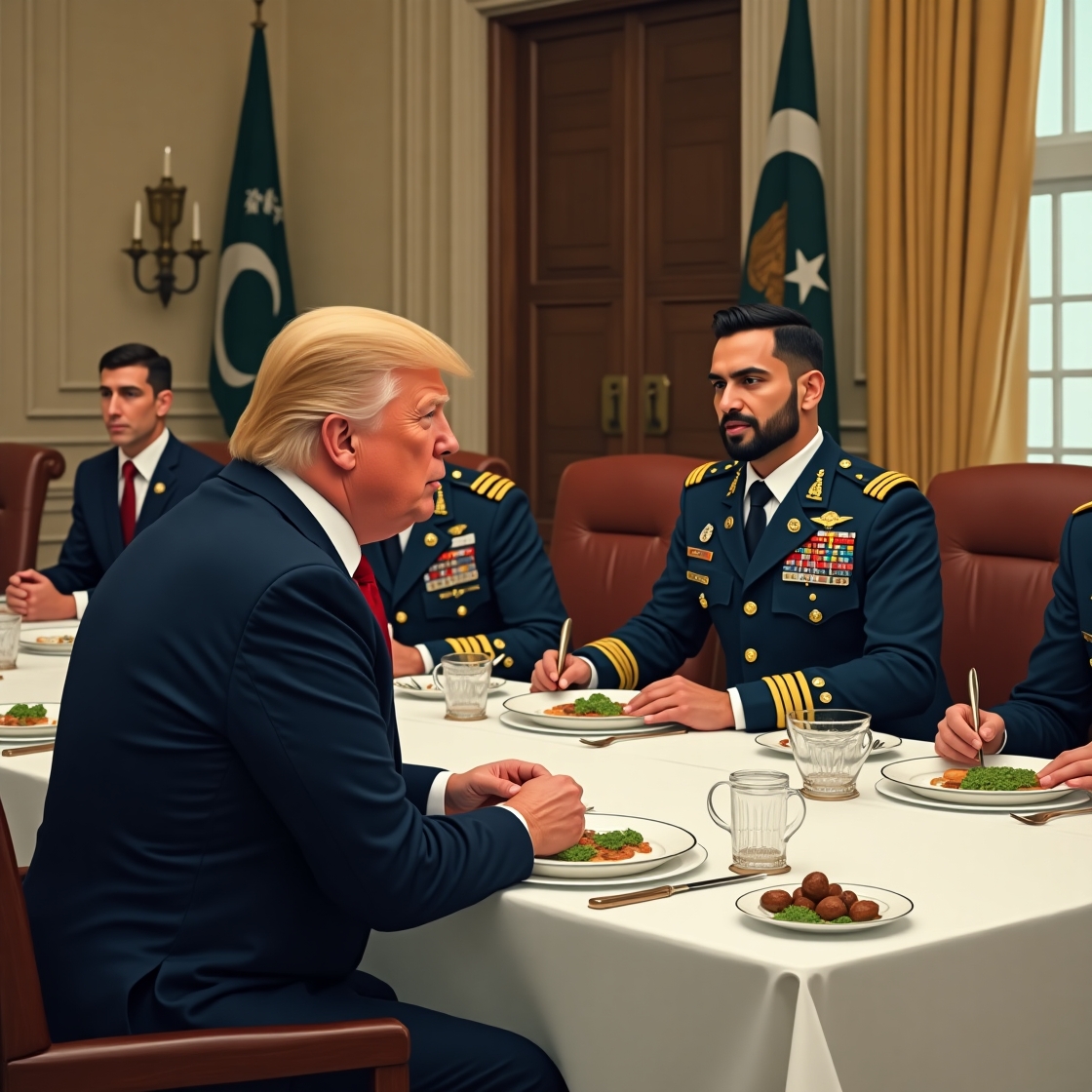 Trump’s Secret Lunch with Pakistan {TERRORISTAN} Army Chief
