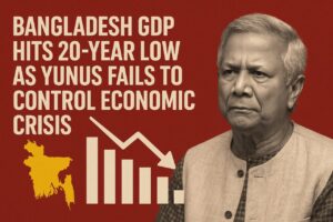 Bangladesh GDP hits 20-year low as Yunus fails to control economic crisis